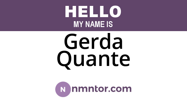 Gerda Quante
