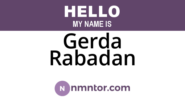 Gerda Rabadan