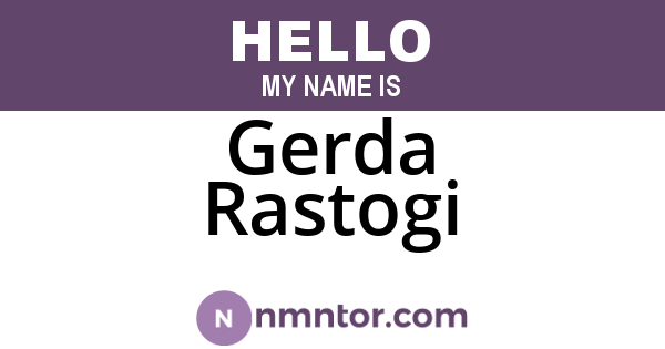 Gerda Rastogi