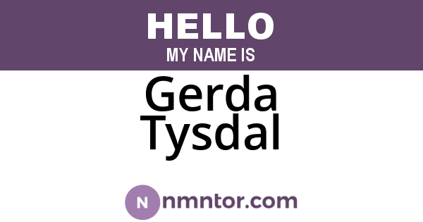 Gerda Tysdal