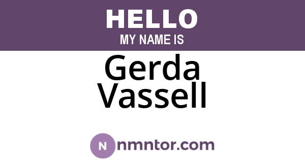 Gerda Vassell
