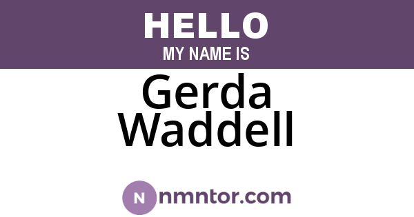 Gerda Waddell
