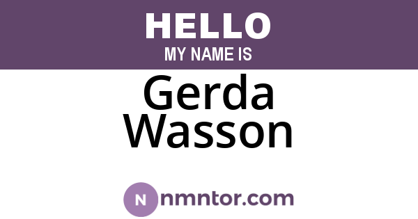 Gerda Wasson
