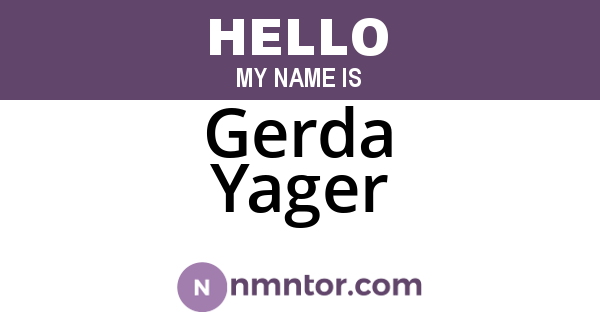 Gerda Yager