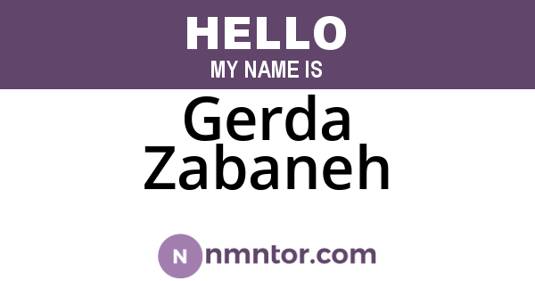 Gerda Zabaneh