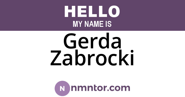Gerda Zabrocki