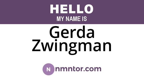 Gerda Zwingman