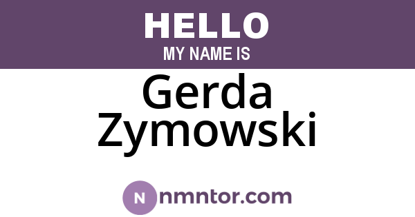 Gerda Zymowski