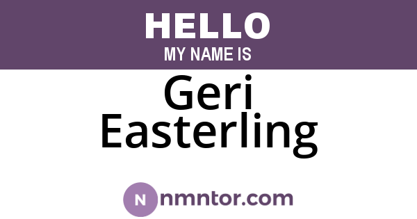 Geri Easterling