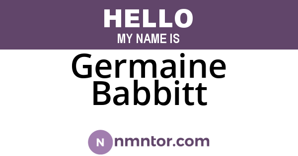 Germaine Babbitt