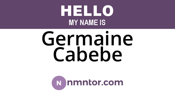 Germaine Cabebe