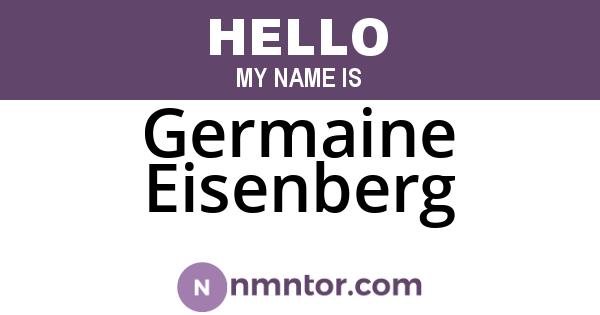Germaine Eisenberg