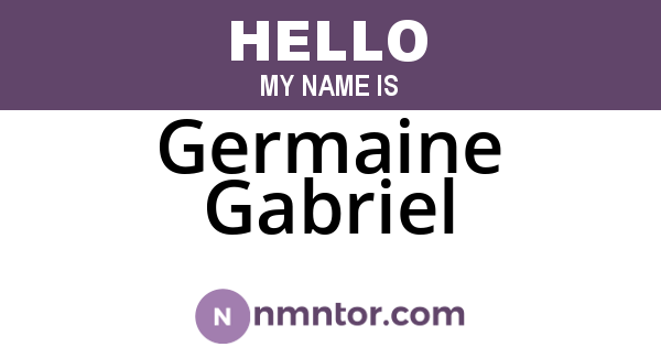 Germaine Gabriel