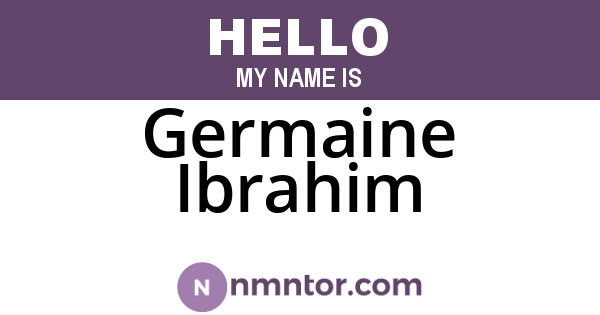 Germaine Ibrahim