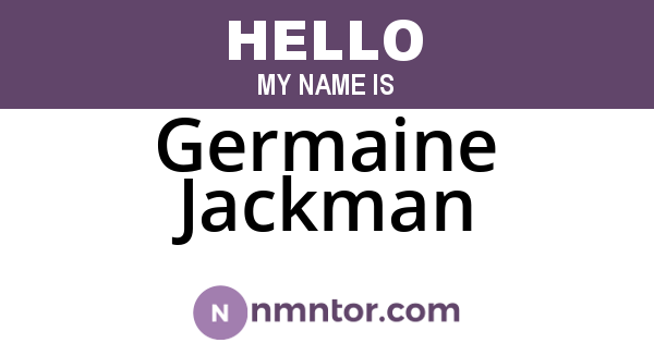 Germaine Jackman