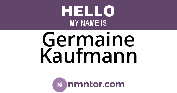 Germaine Kaufmann