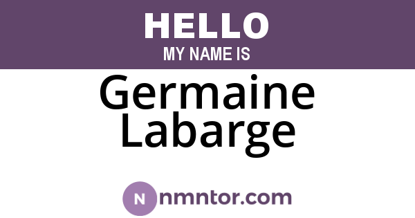 Germaine Labarge