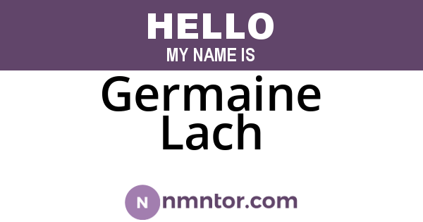 Germaine Lach