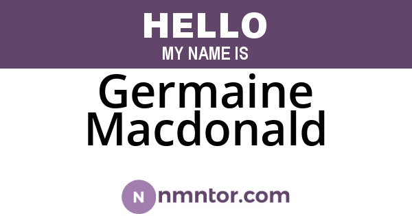 Germaine Macdonald