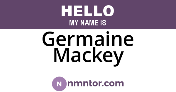 Germaine Mackey