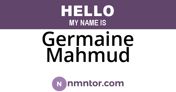 Germaine Mahmud