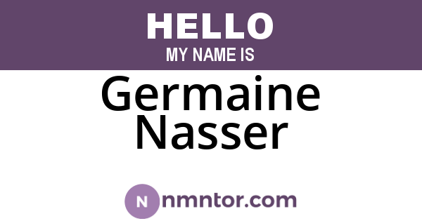 Germaine Nasser