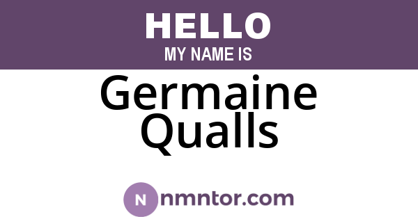 Germaine Qualls