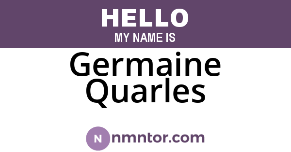 Germaine Quarles