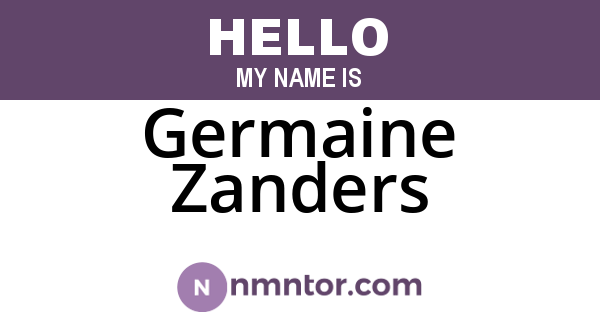 Germaine Zanders