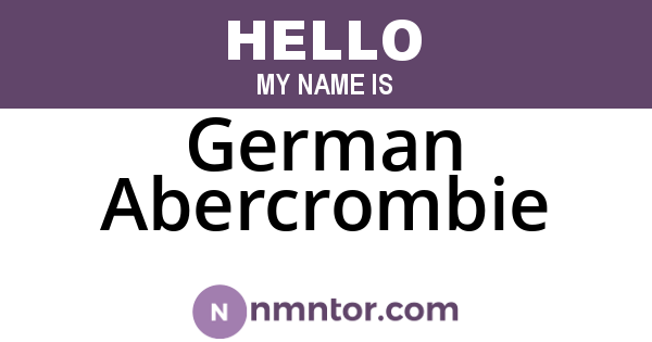 German Abercrombie