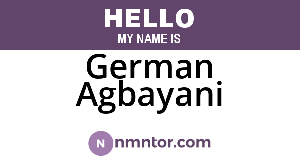 German Agbayani