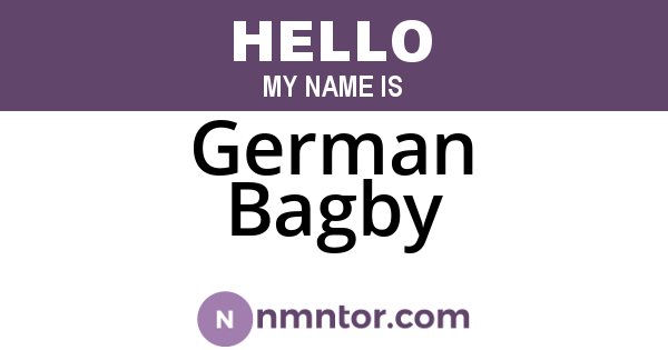German Bagby
