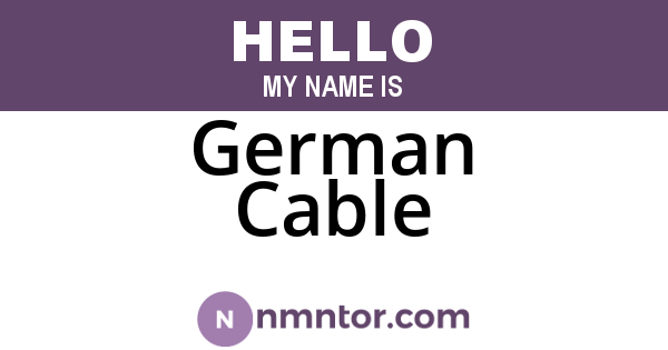 German Cable