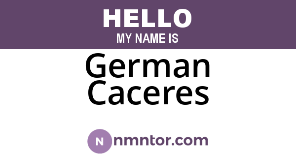 German Caceres