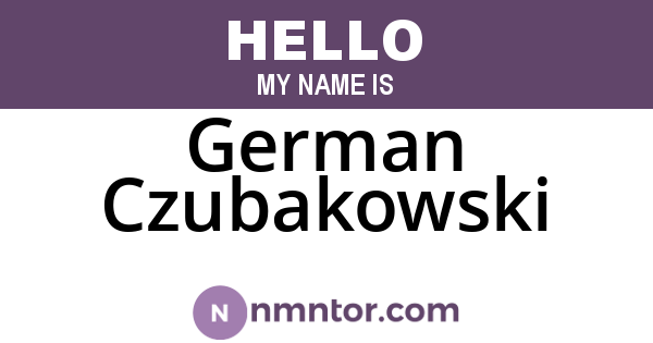 German Czubakowski