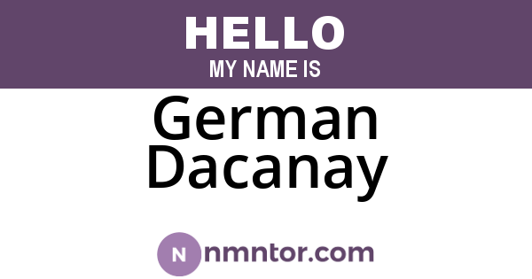 German Dacanay