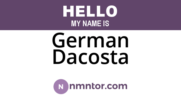 German Dacosta