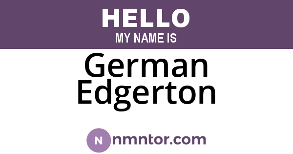 German Edgerton