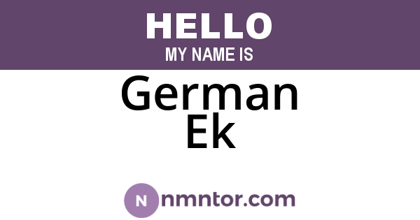 German Ek