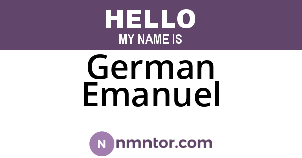 German Emanuel