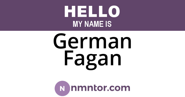 German Fagan