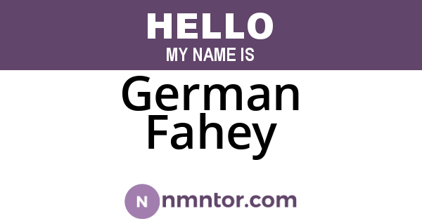 German Fahey