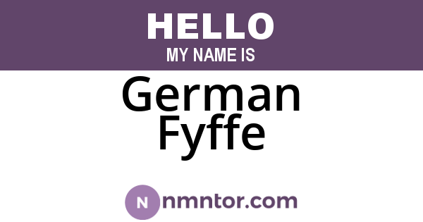 German Fyffe
