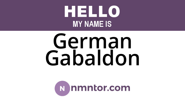 German Gabaldon