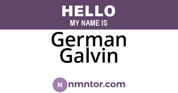 German Galvin