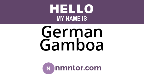 German Gamboa