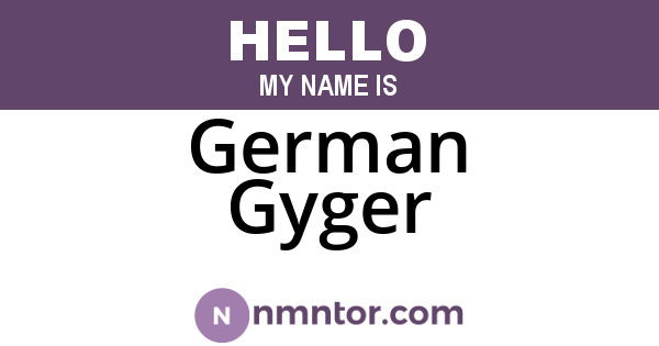 German Gyger