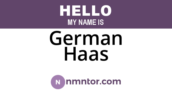German Haas