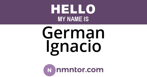 German Ignacio