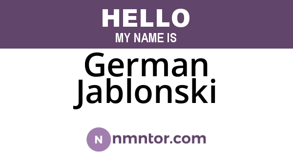 German Jablonski